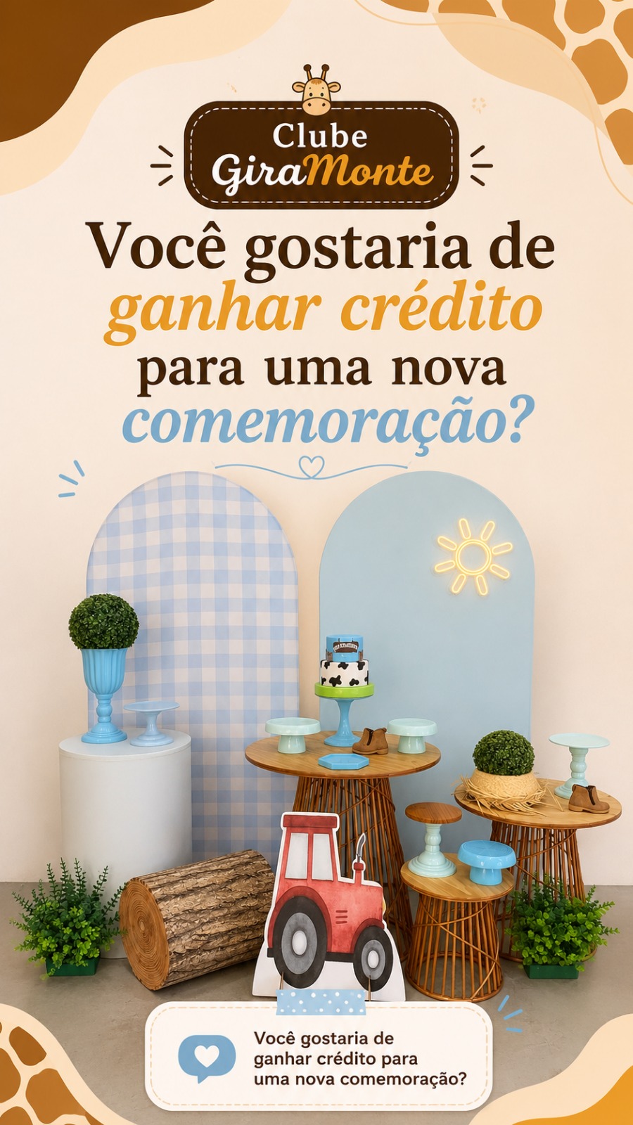 Você gostaria de ganhar crédito para uma nova comemoração?