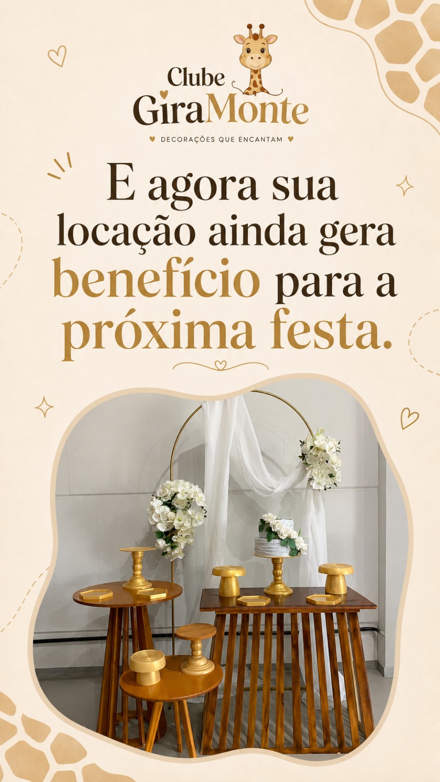 E agora sua locação ainda gera benefício para a próxima festa